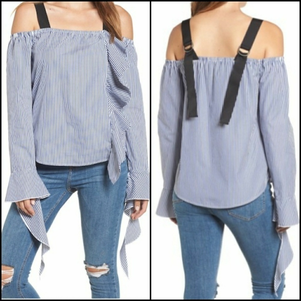 𝅺NEW! LEITH Grosgrain Off the Shoulder Top XS.